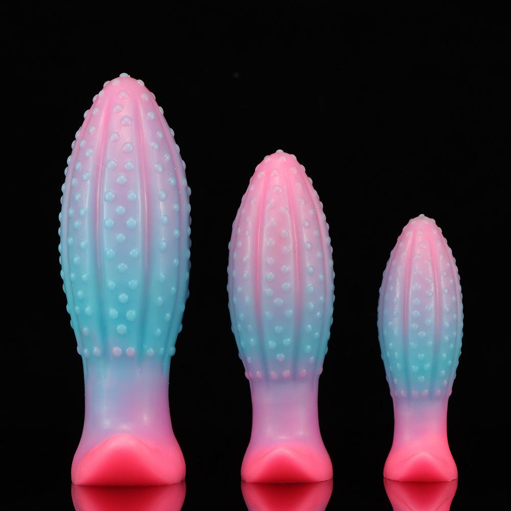 New Arrival Anal Toys Color Pineapple Anal Plug Luminous Masturbation Female Male Bump Dotted Pineapple Anal Plug