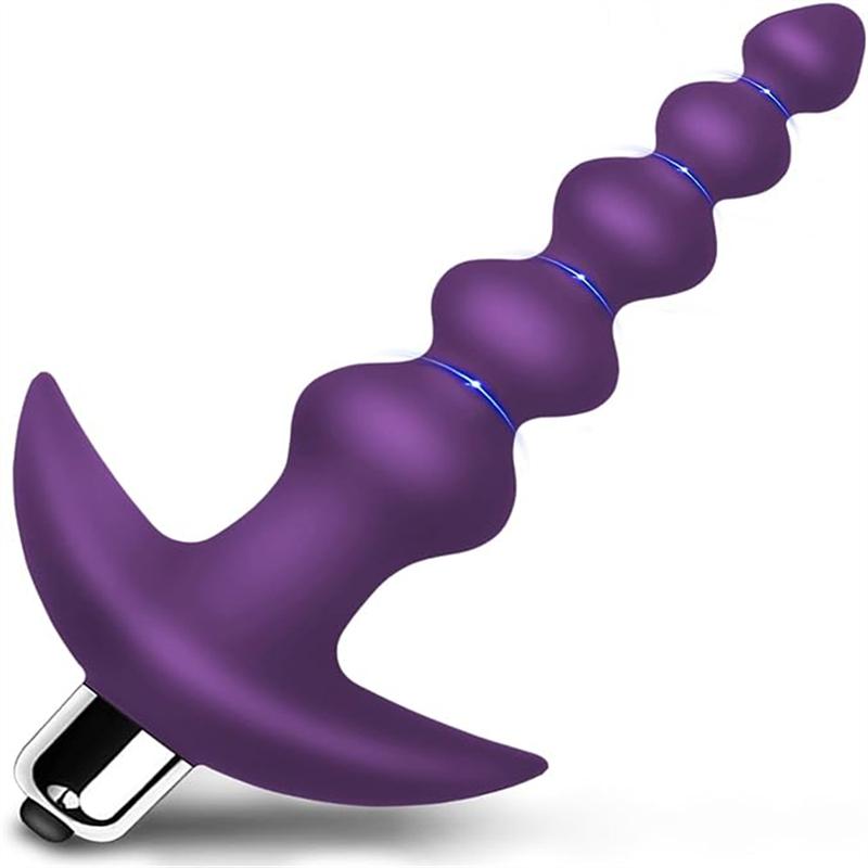 Electric Long Anal Beads Silicone G Spot Massager Anal Beads Butt Plug Vibrator Erotic Prostate Vibrator