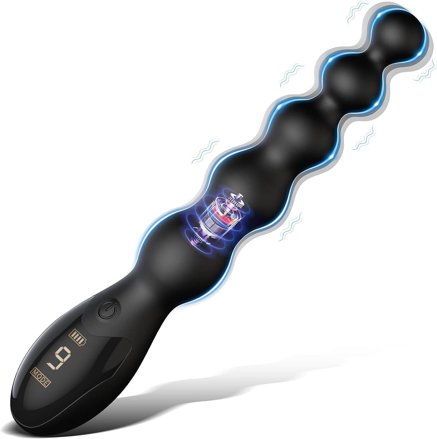 Gelance Lcd Vibrates Anal Plug Flexible Stimulator Plug Anal Beads Massager Sex Toys For Men And Women Anal Vibrator