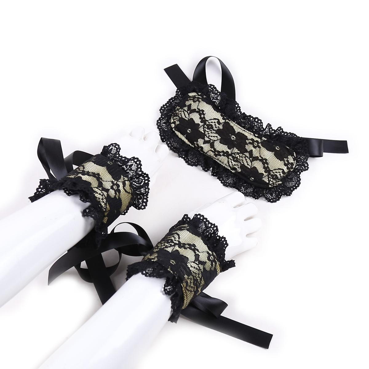 High Quality Bondage Lacy Seductive Toys Eyepatch Handcuff Suit For Couple