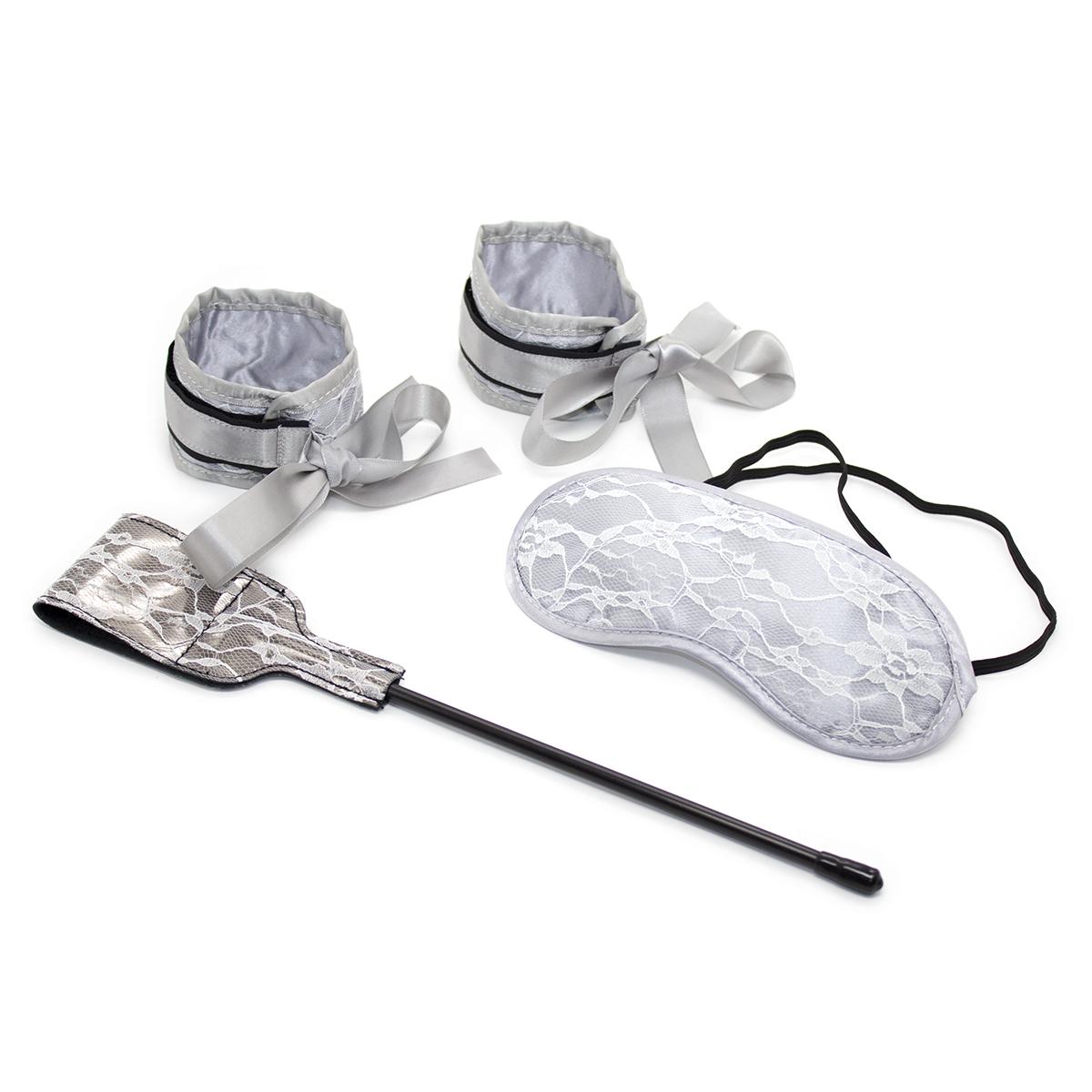 Hot Sell White Handcuffs Eye Masks Leather Pats Flirting Toys Sexy Lace Series Sets