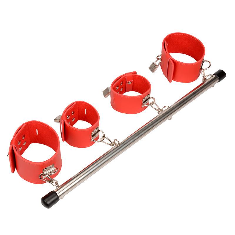 2022 Bondage Set Stainless Steel Adjustable Spreader Bar Sex Slave Handcuffs Ankle Cuffs Fetish Restraints Sex Toys For Couples