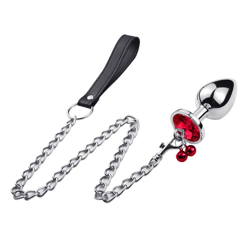 Good Quality Plug Anal Sex Toys Anal Diamond Plug Toys With Traction Chain Sex Adult