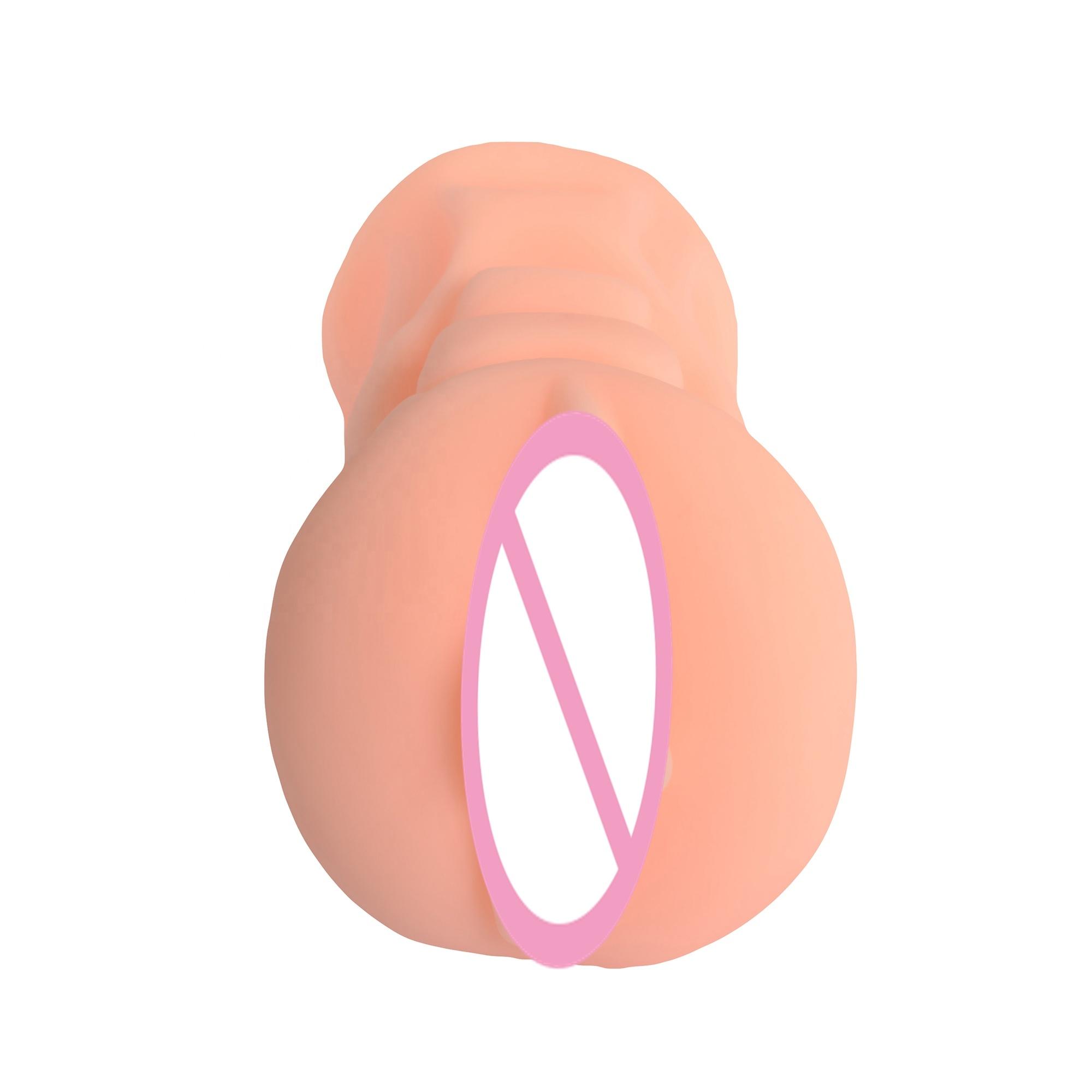  Soft Medical Dual Layer Mini Vaginal Masturbation Stroker Realistic 3d Portable Sexy Big Ass Sex Toy Device For Men Male