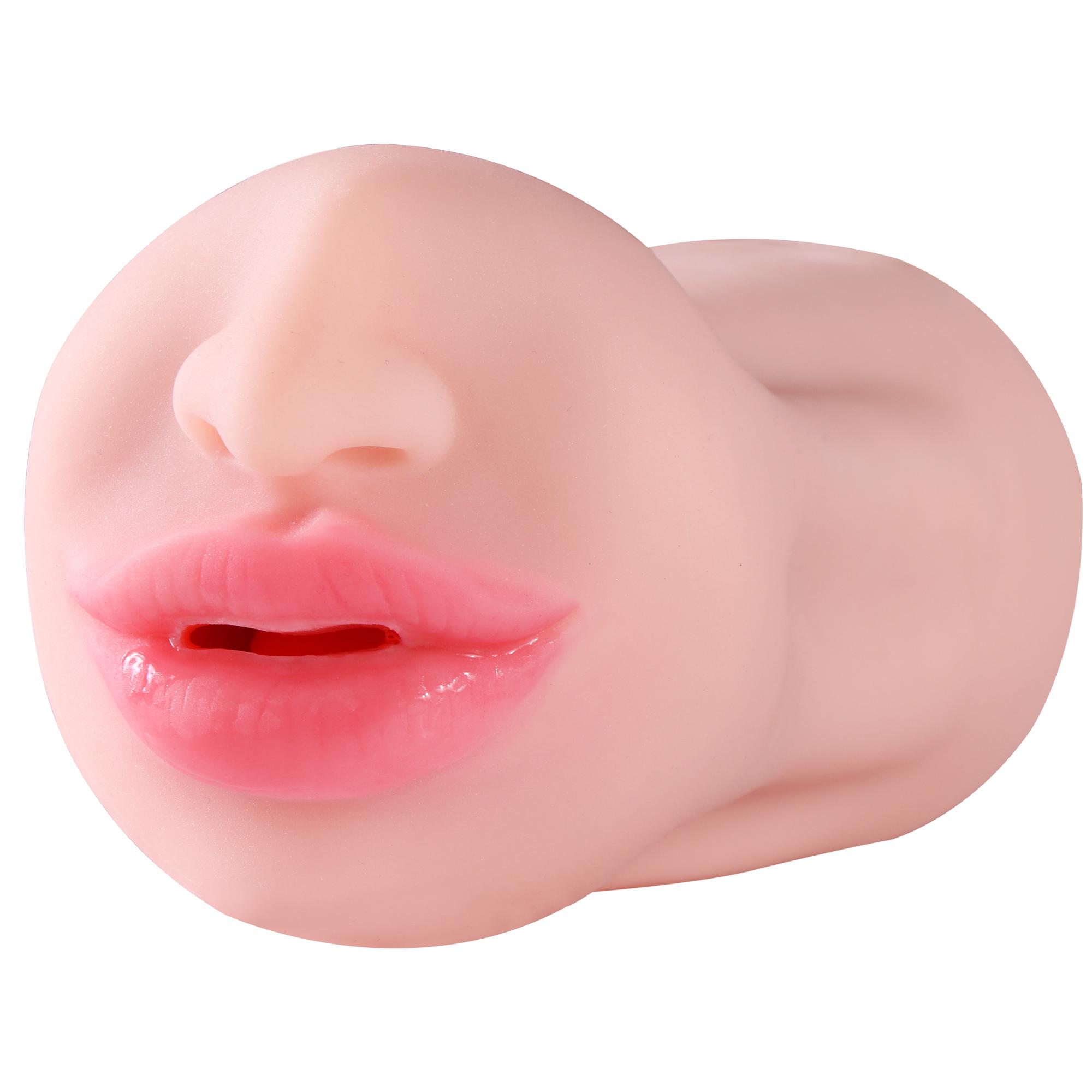  Realistic Delicate And Soft Female Private Part Masturbator Double End Women&#39;s Mouth Oral Sex Toy