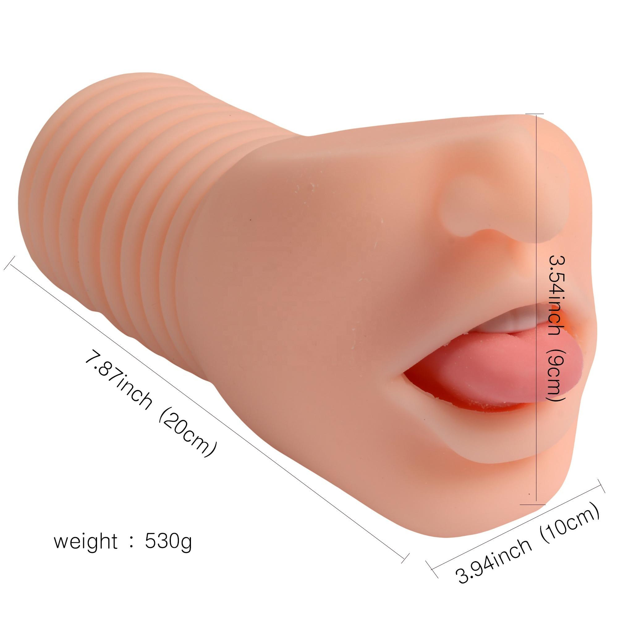  Soft Lovely Tongue Oral Sex For Men Penis Stimulate Teeth Pleasure Masturbator Airplane Cup Sleeve