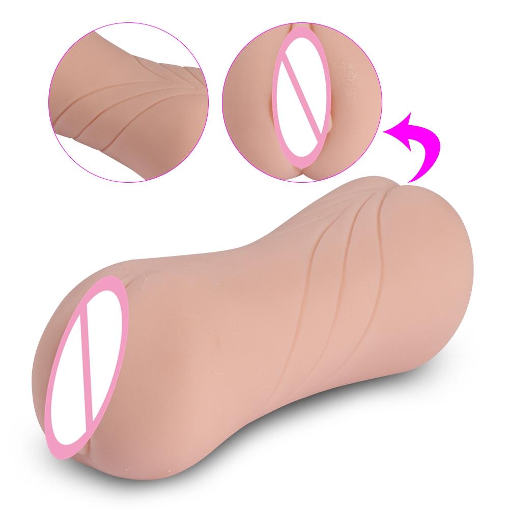  Dual-end 2 Types Pussy For Men Penis Exciting Porn Squeezing Tender Vagina Sex Toys Masturbator