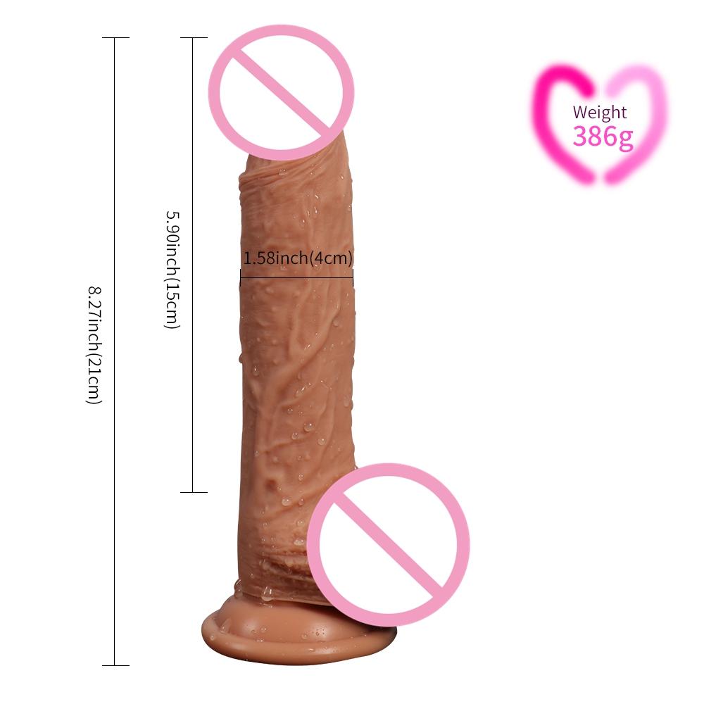  Realistic Dildos Real Skin With Full Shaped Balls And Suction Cup Soft And Flexible Double Layer Silicone Dildo
