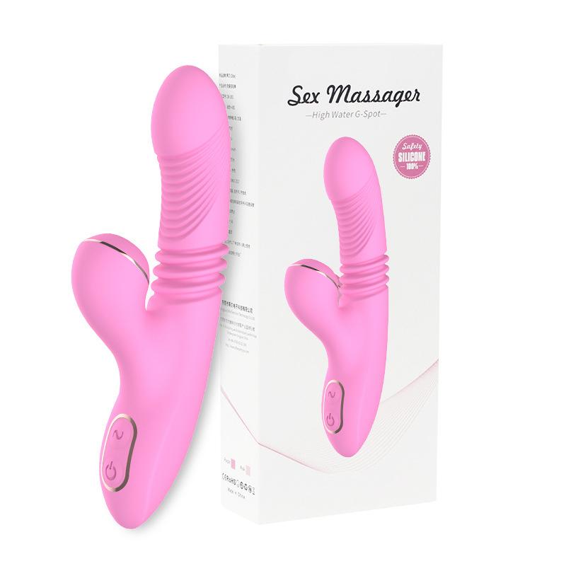 Handheld 2 In 1 Clitoral Sucking Vibrator Sex Toys Women Heating G Spot Clitoris Stimulator Dildo Rabbit Vibrator