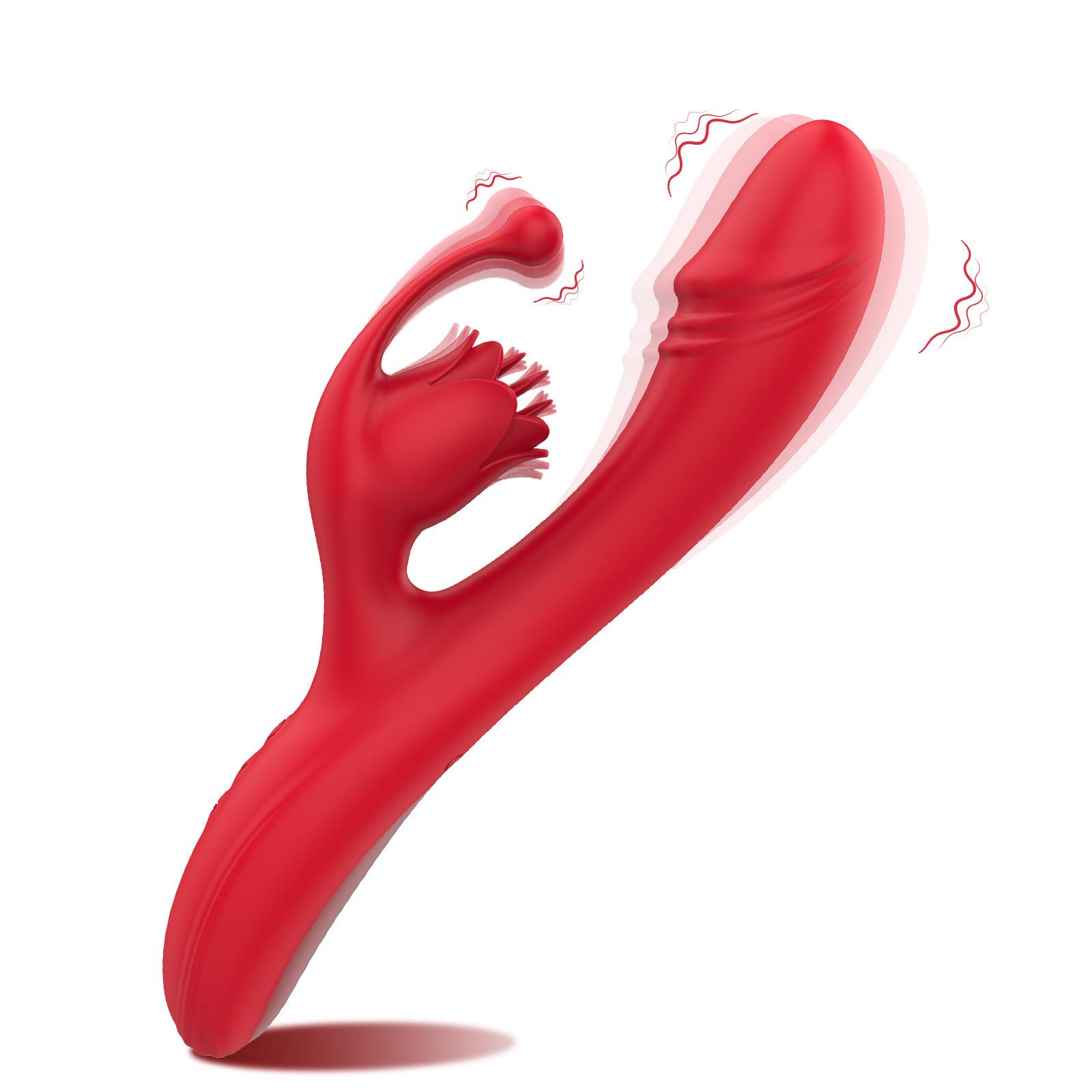 Heating & Licking Vibrator Vibrating Massage 10-frequency Vibration Usb Charging Sex Toy For Women
