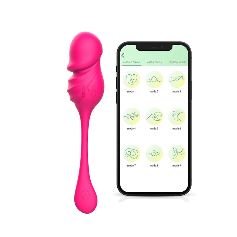 Pinkzoom Wearable Kegel Balls Remote Control Jump Egg Smart App Control Wearable Vagina Vibrating Balls