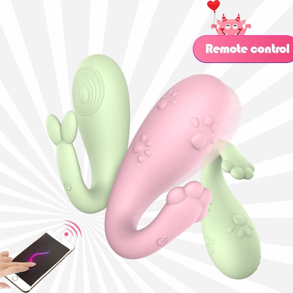 Hulamy Cute Mini Pink Bullet Vibrator For Women App Control Wearable Love Egg Vibrator