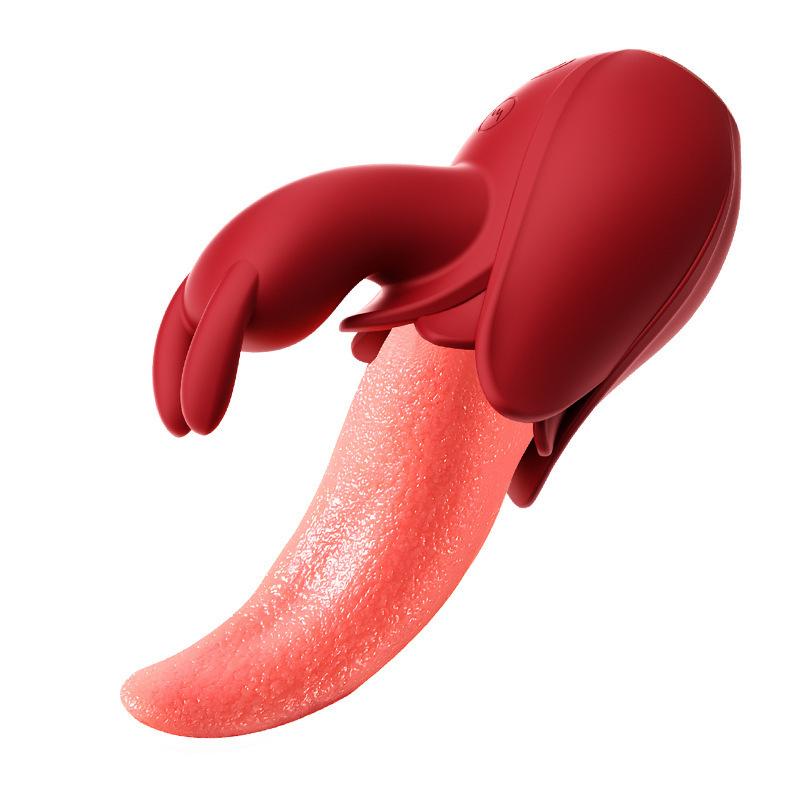  Wholesale Popular G Spot Massager Adult Sex Toy Clitoral Sucking Women Realistic Rabbit Vibrator With Tongue Licking