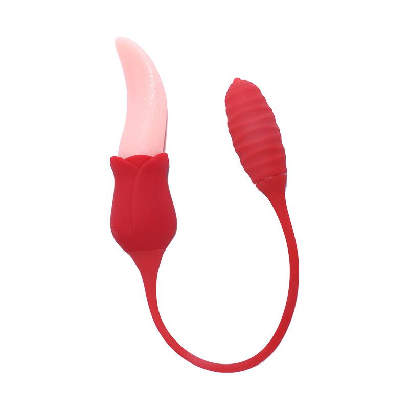  2024 Wholesale Popular Usb Charger Rose Mouth Sex Toy Pink Licking Tongue Vibrator Woman