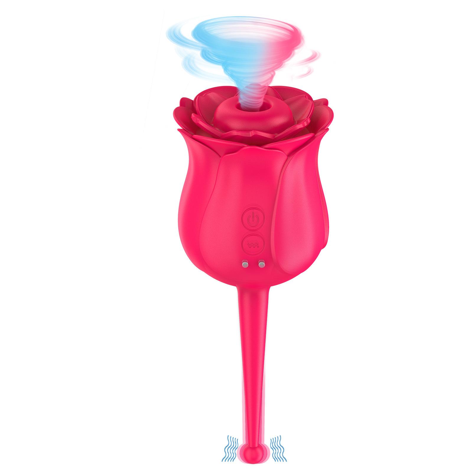  Hot Sale Girl Masturbator Vagina Massager Clitoris Stimulator Suction Women Vibrator Adult Sex Toys Rose