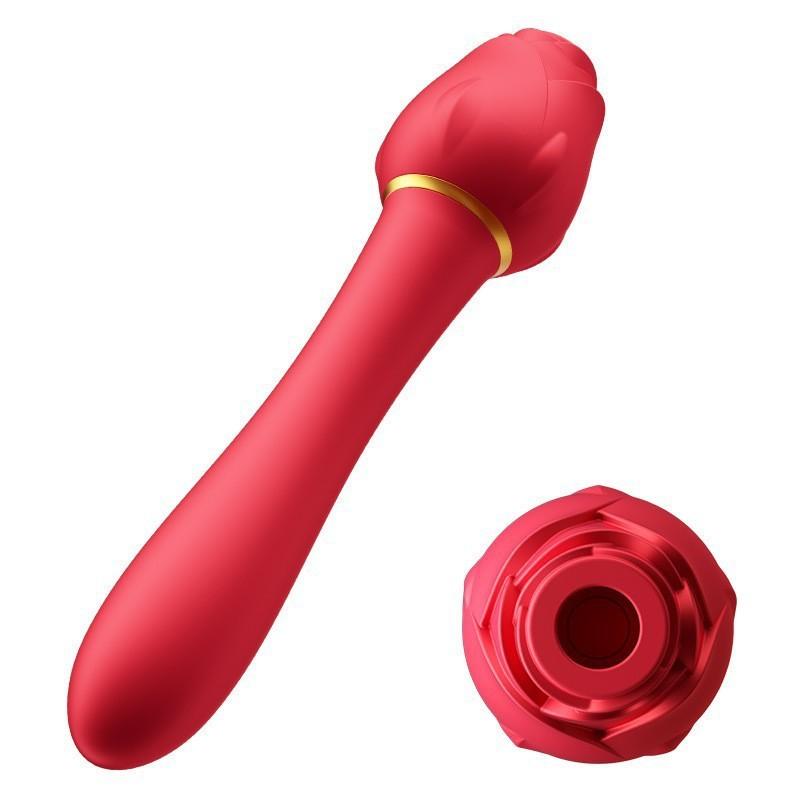  2024 Strapless Dildo Handle Rose Mute Masturbation Stick Massage Sucker For Women Clitoral G-spot Nipple Sucking Vibrator