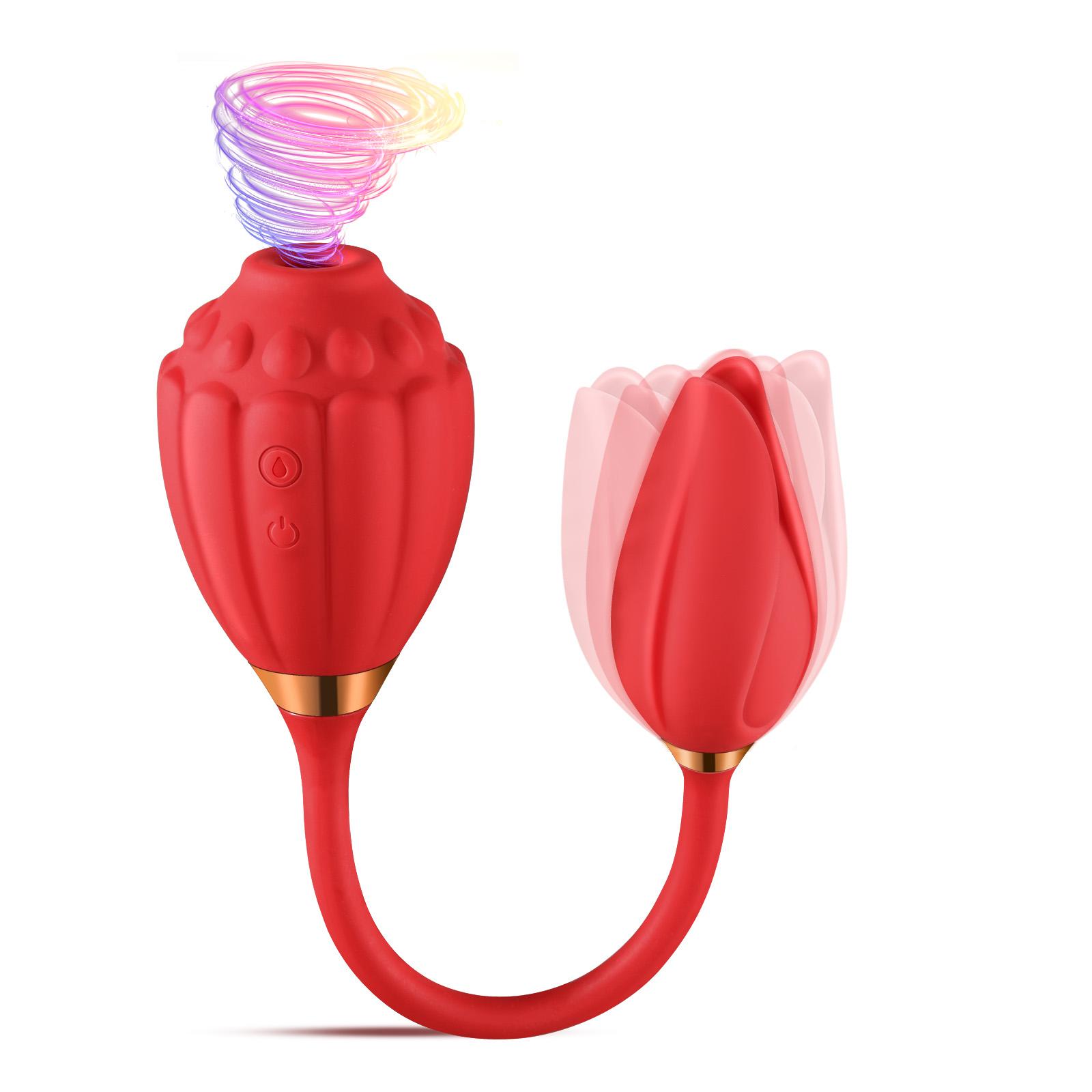  Rose Vibrator For Women And 10 Vibrating Modes Clitoral Sucking Vibrador 2 In 1 Adult Product G-spot Clitoral Sucking