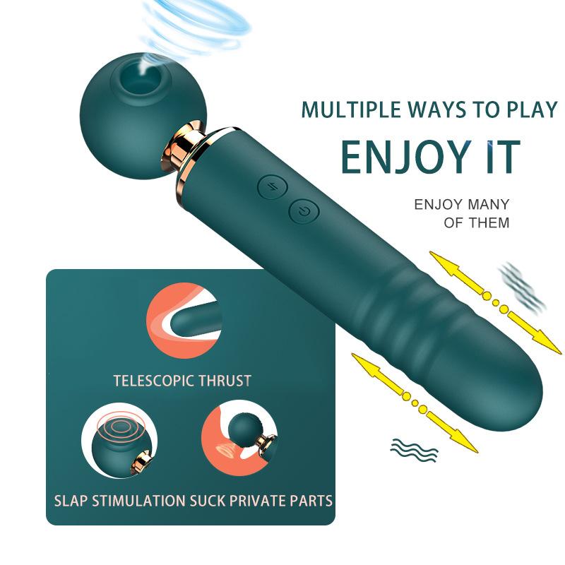  Wholesale Adult Lady Waterproof 2 In 1 Clitoral Female Heat Dildo Sex Toy Women Made In China Av Sex Vibrator
