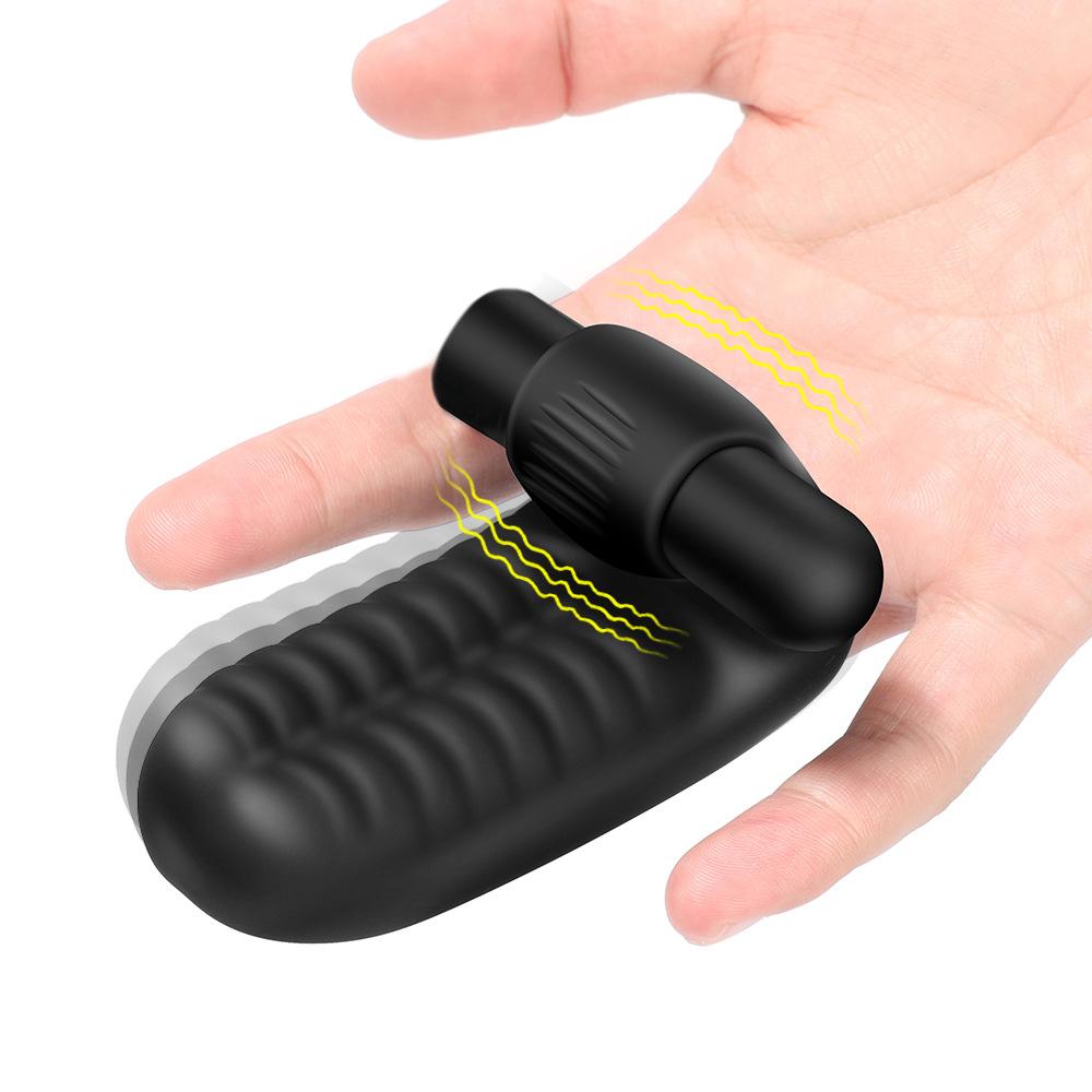  Popular Woman Lady Female Silicone Abs Portable Finger Sleeve G Spot Massage Mini Finger Vibrator Sex Gloves