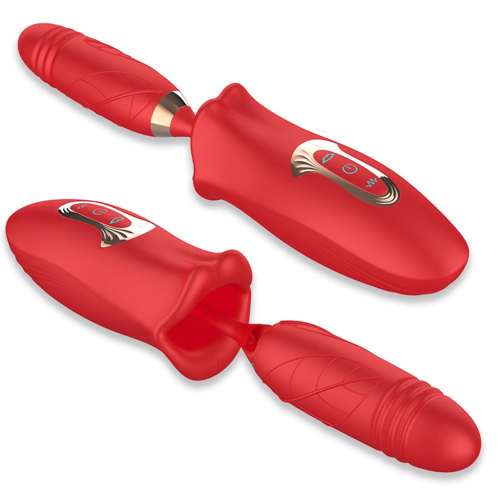  New Arrival Female Lady Girl Vagina Masturbation G Spot Adult 10 Mode Sucker Jump Egg 2 In 1 Licking Sex Toy Tongue Vibrator
