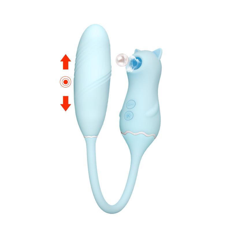  New Products Silicone 2 Pcs Female Clitoris Massage Licker Nipple Clamps Suck Vibrator Egg Sex Toys