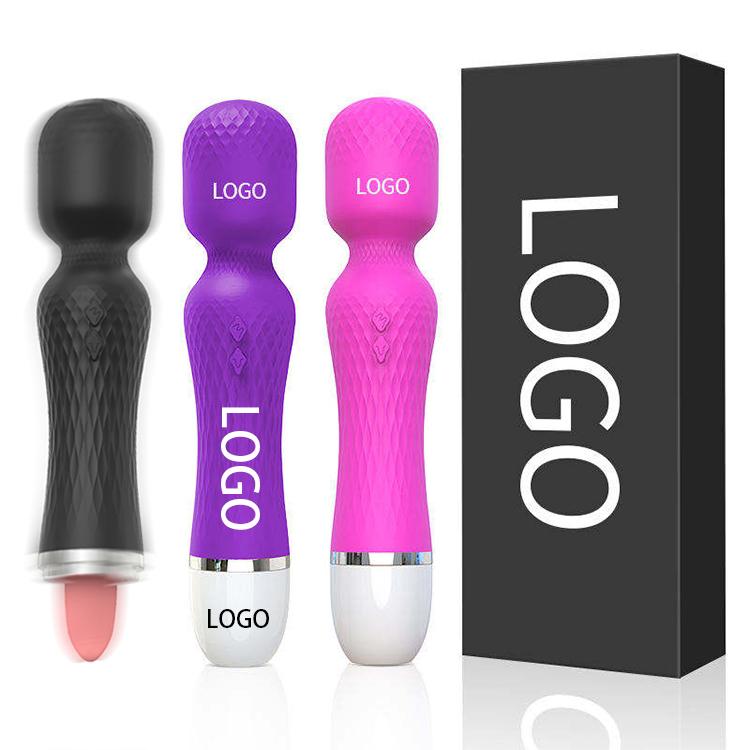  Magic Body Wand Female Vibrator Girl Lady Sex Toy 2 In 1 Lipstick Tongue Av Wand Fitness Massager Vibrator Sex Toy For Woman
