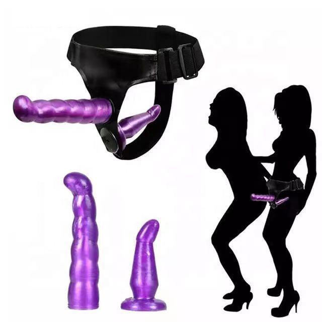  New Adult Woman Female Double Ended Head Dildo With Belt Underwear Dildo For Men Sex Pussi Sex Toys For Lesbian Couples