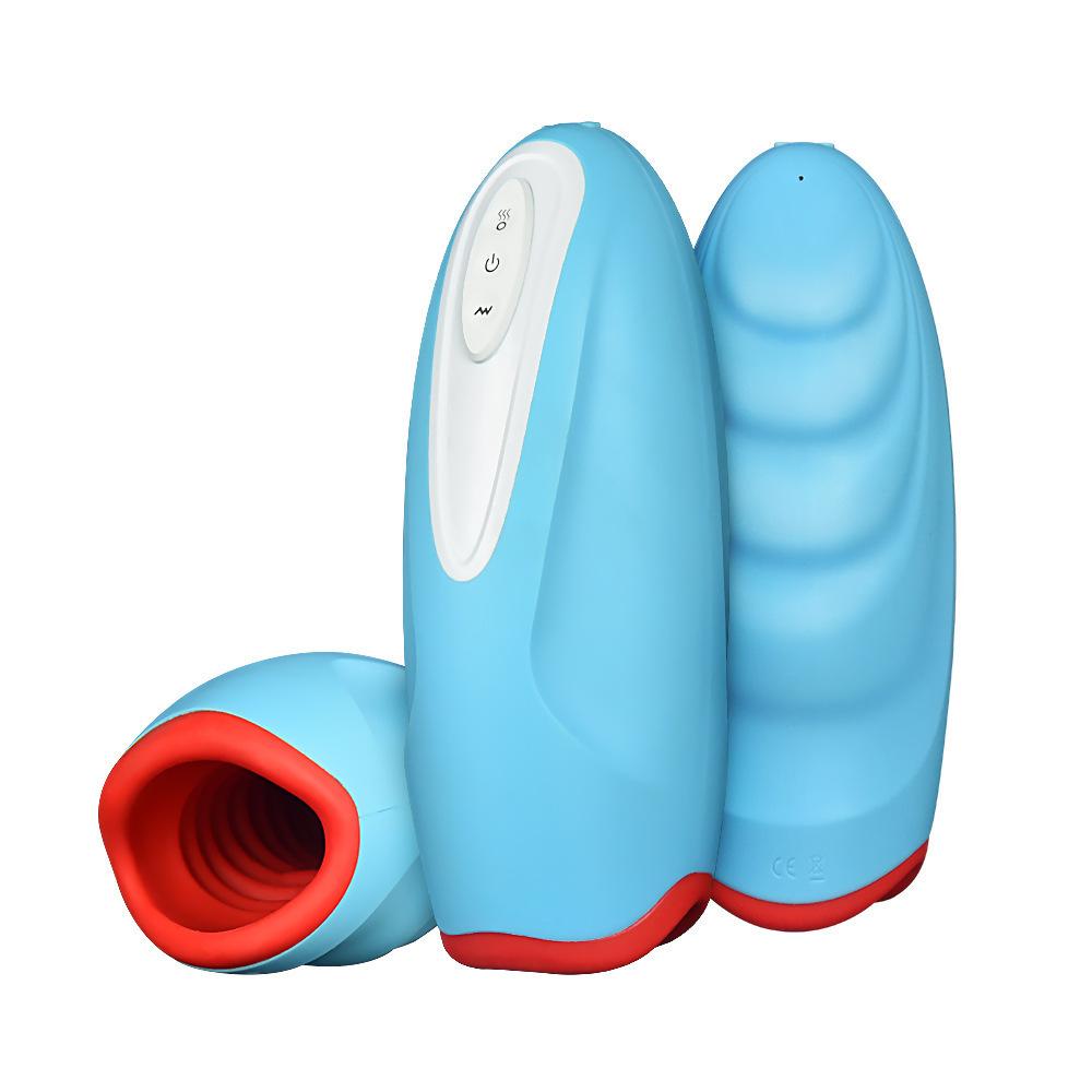  2024 Silicone Anti-bacterial Sex Toy Man Masturbation Heating Vibrator Electric Male Aircraft Cup