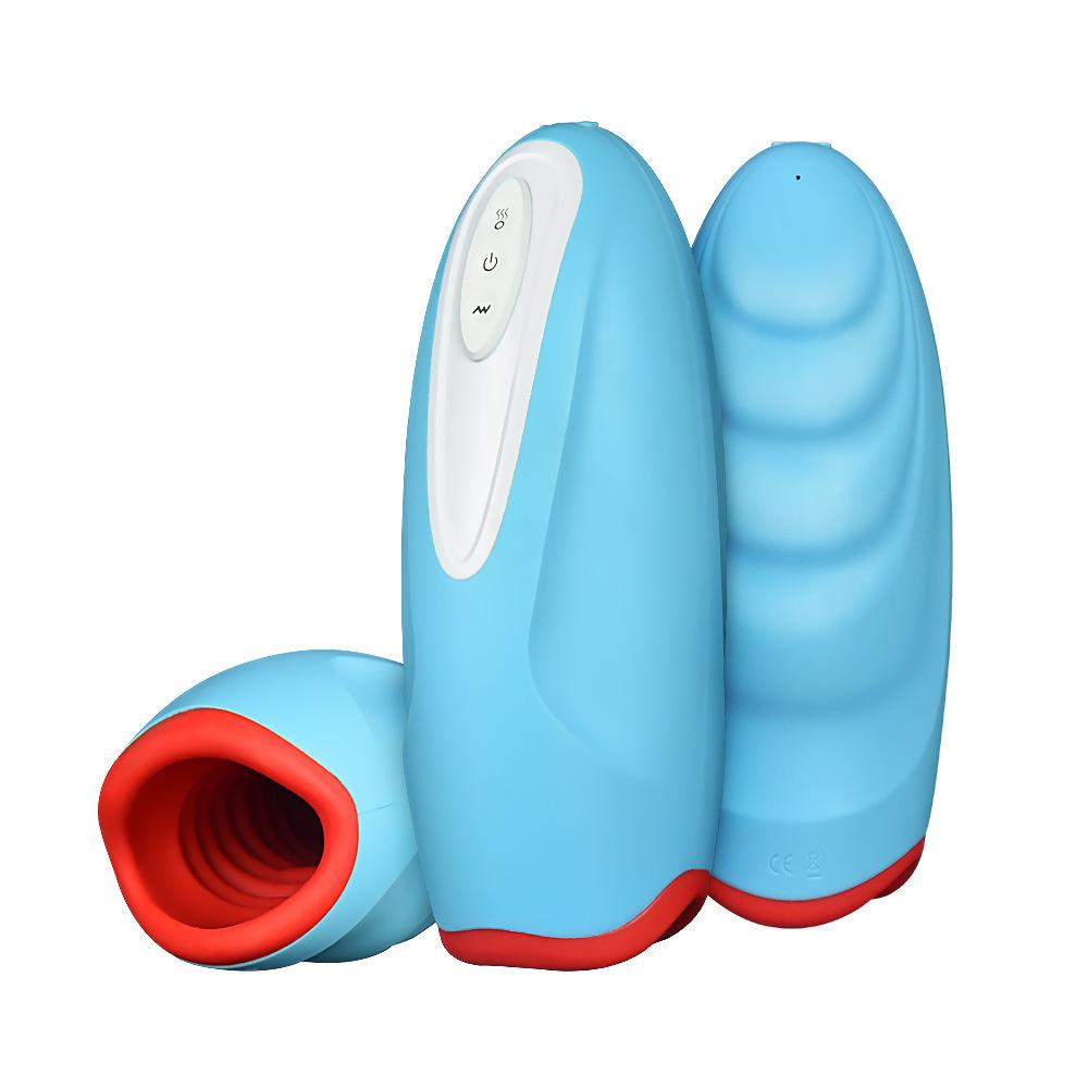  2024 Silicone Anti-bacterial Sex Toy Man Masturbation Heating Vibrator Electric Male Aircraft Cup
