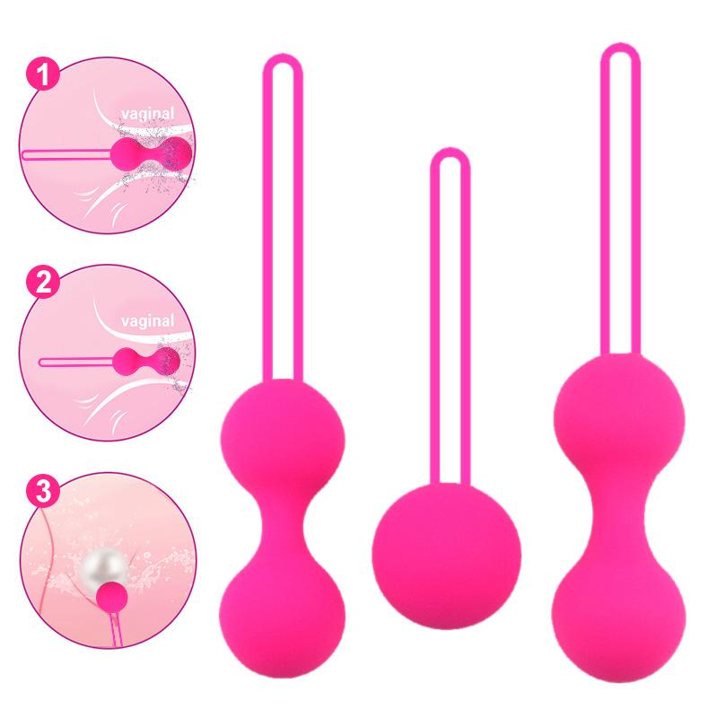  Hot Sale Silicone Adult Woman Female Vaginal Exercise Massage Ben Wa Ball Vaginas Sex Toy Kegel Balls For Women