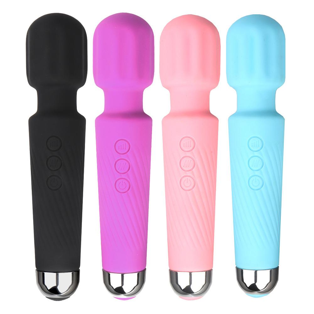 Portable Powerful Wand Massager Rechargeable Waterproof Electric Vibrator For Women