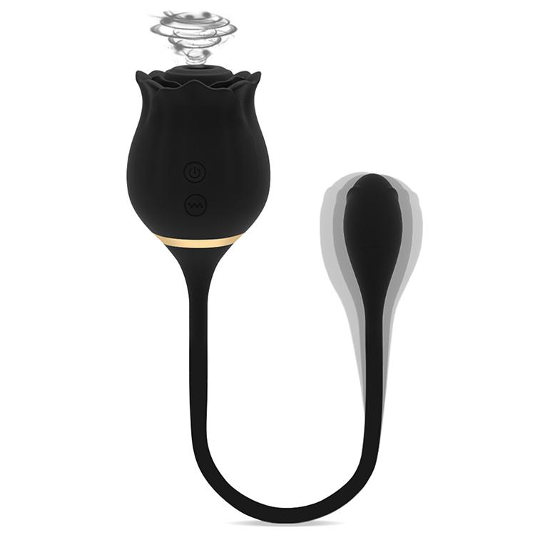 Wholesale Sucking Rose Vibrators With Ball Vibrating Egg G Spot Clitoris Stimulator Rose Toy For Women