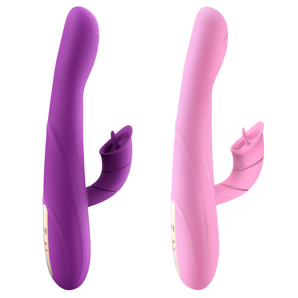 Original Usb Rechargeable Waterproof Double Ears Soft Silicone G Spot Sex Toy Rabbit Vibrator