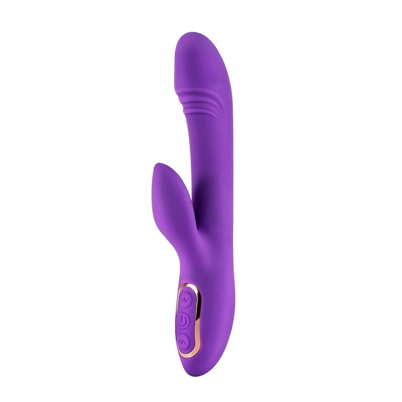 Strong Double Motors Dual Heat Vibrator 10 Frequency Pinhole Suction Charging G Spot Vibrator Massager