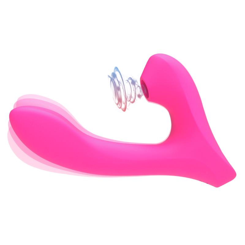 V Shaped Sucker Stimulate Clitoris Nipple G Spot Powerful Sucking Vibrator For Women