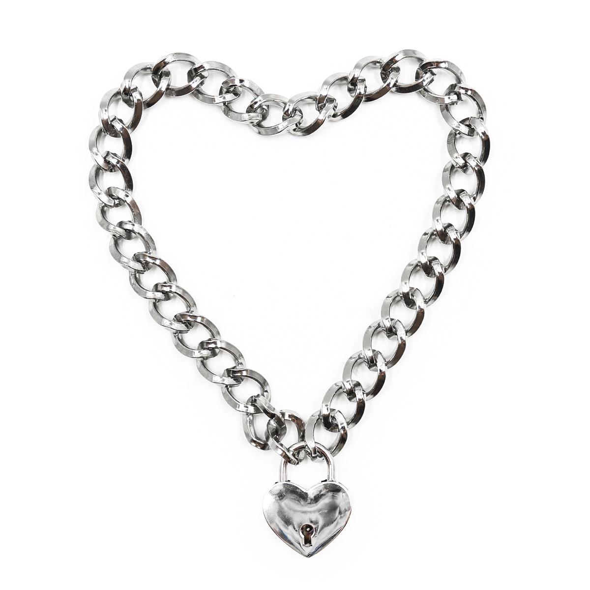 Metal Chain Bondage Boutique Adult Game Bdsm Locking Collars Submission Sex Toys