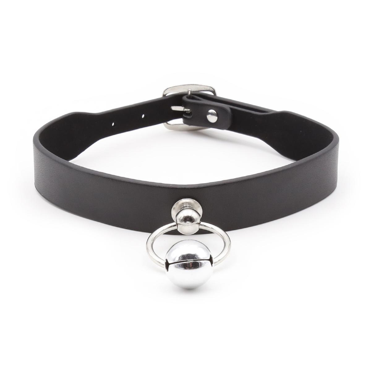 Classic Gothic Punk Choker Adult Game Bdsm Sex Toys Leather Collar With Bell