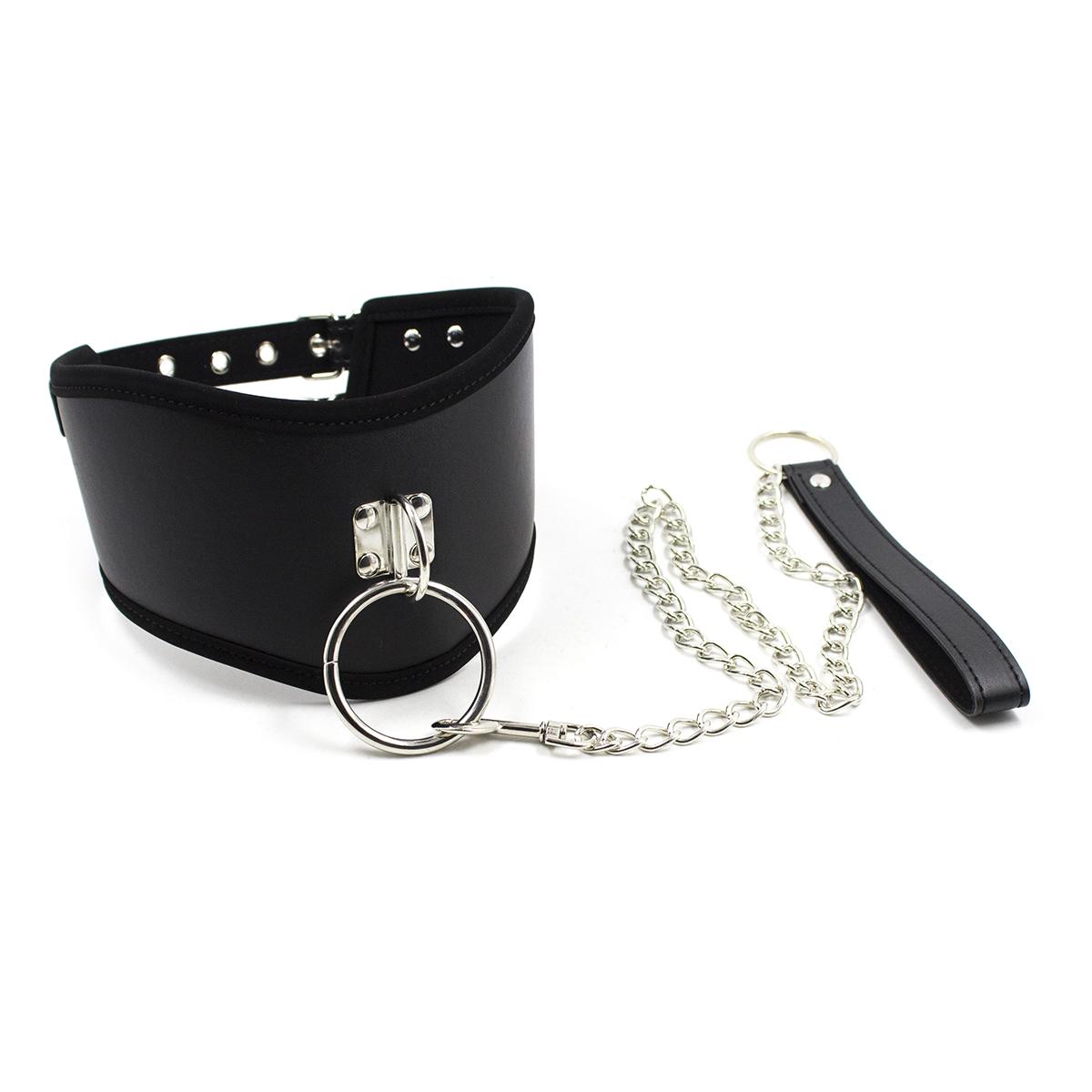 Bdsm Slave Sexual Body Cage Necklace Harness Faux Leather Collar