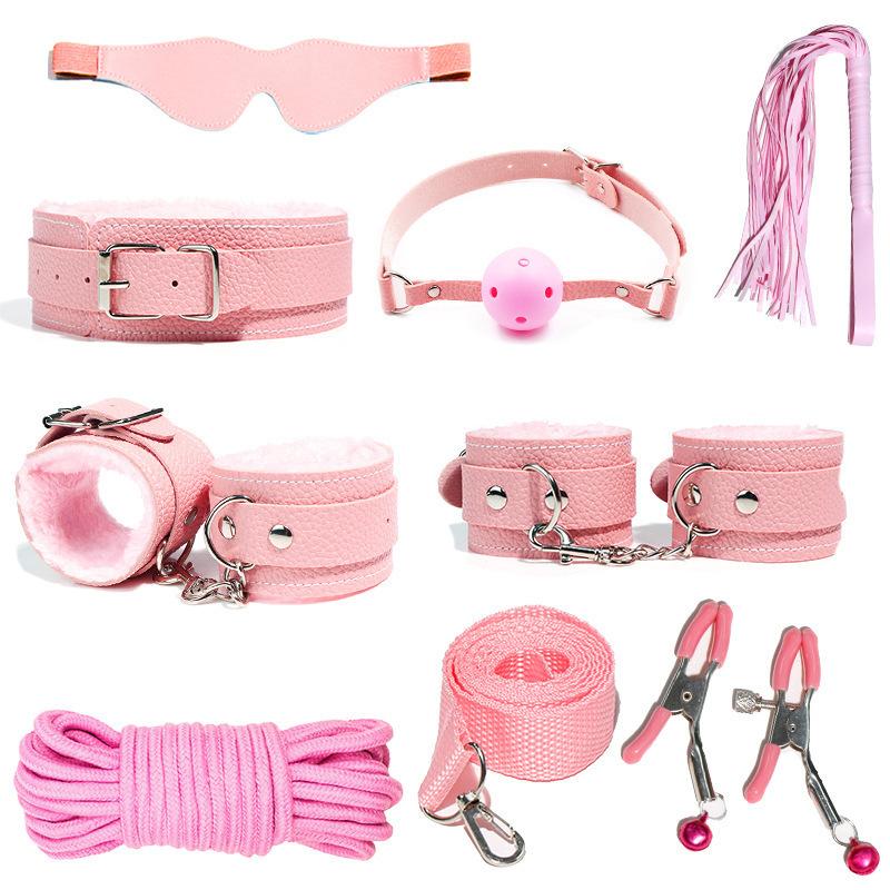 8pcs Beginner Kit Bed Restraints Bdsm Bondage Set 18 Sex Toys