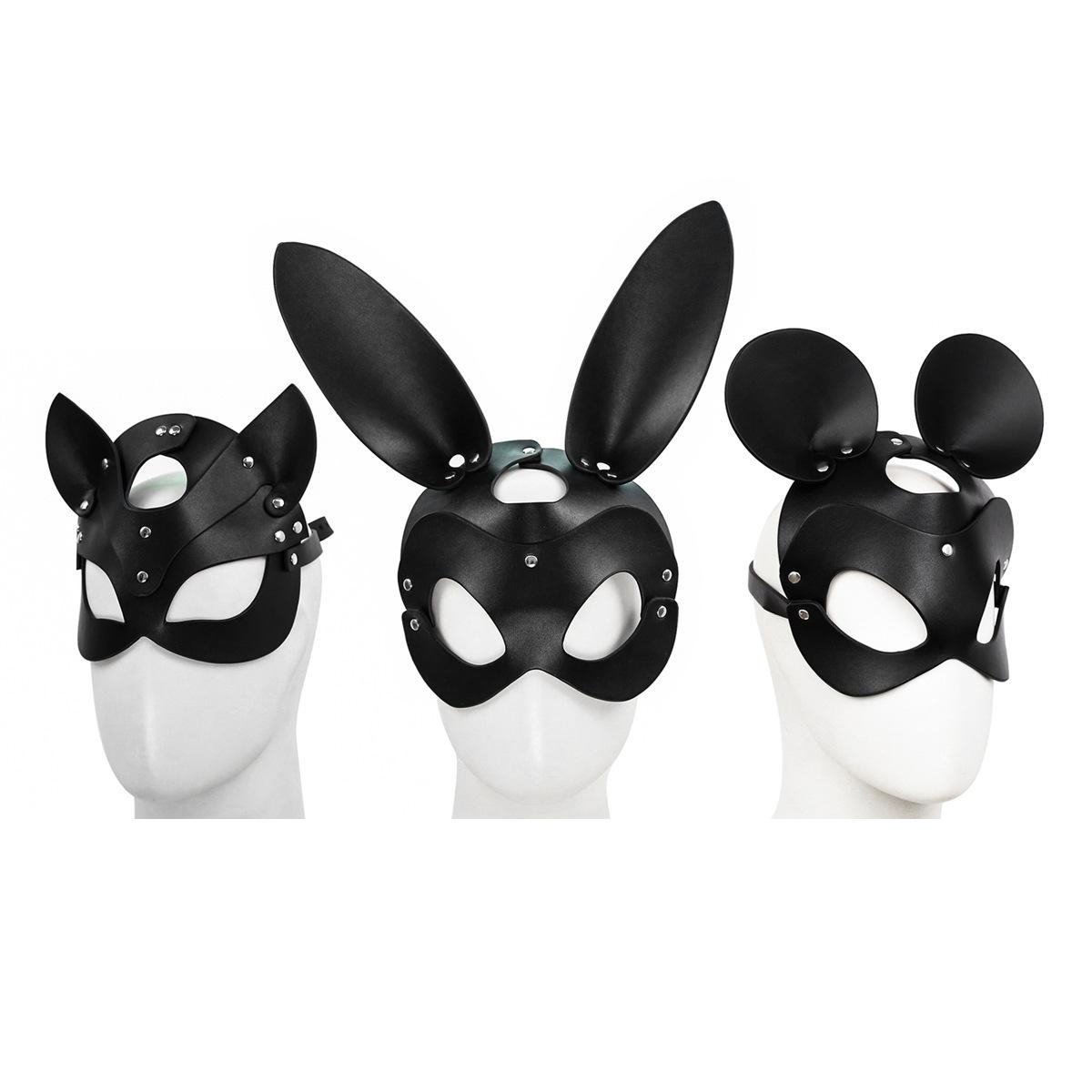 Rabbit Ear Sm Bondage Mask Fetish Hood Pussy Ear Masks Sex Toys