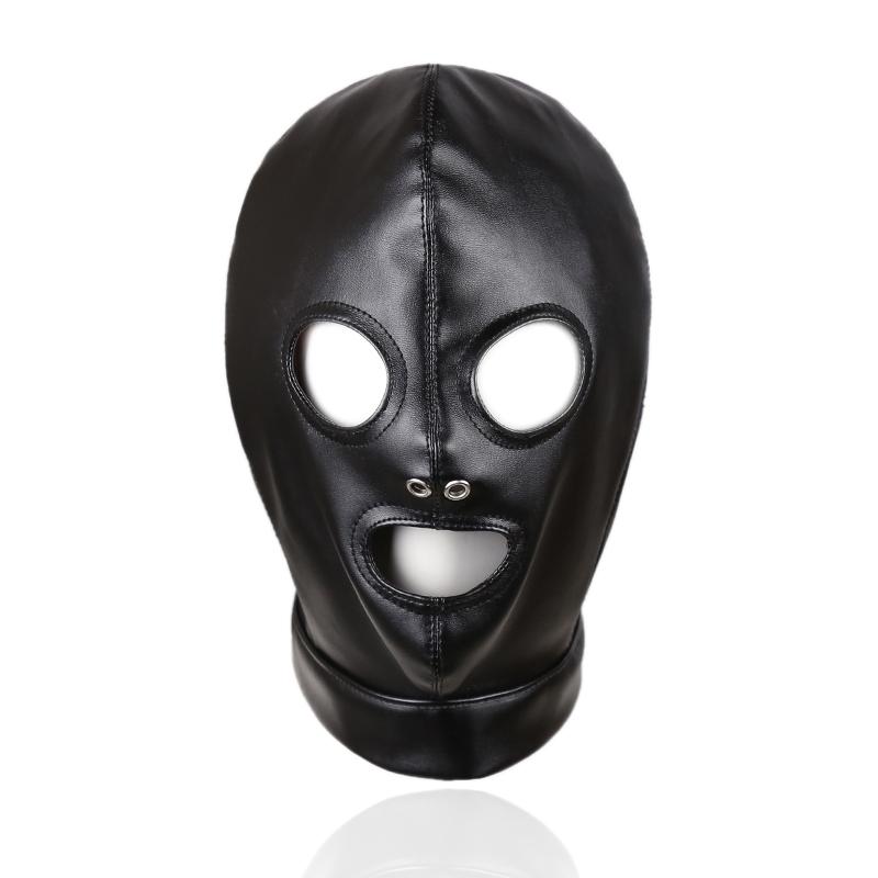 Bdsm Sex Mask Fetish Hood Open Mouth And Eyes Adult Products