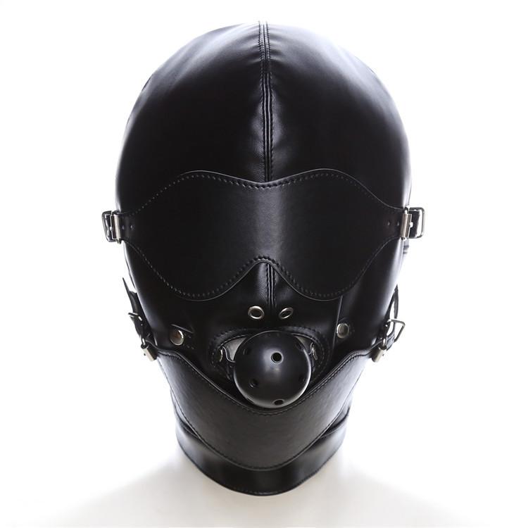 Bdsm Sex Mask Fetish Hood With Gags Adult Slave Games Full Head Sex Toys For Couples