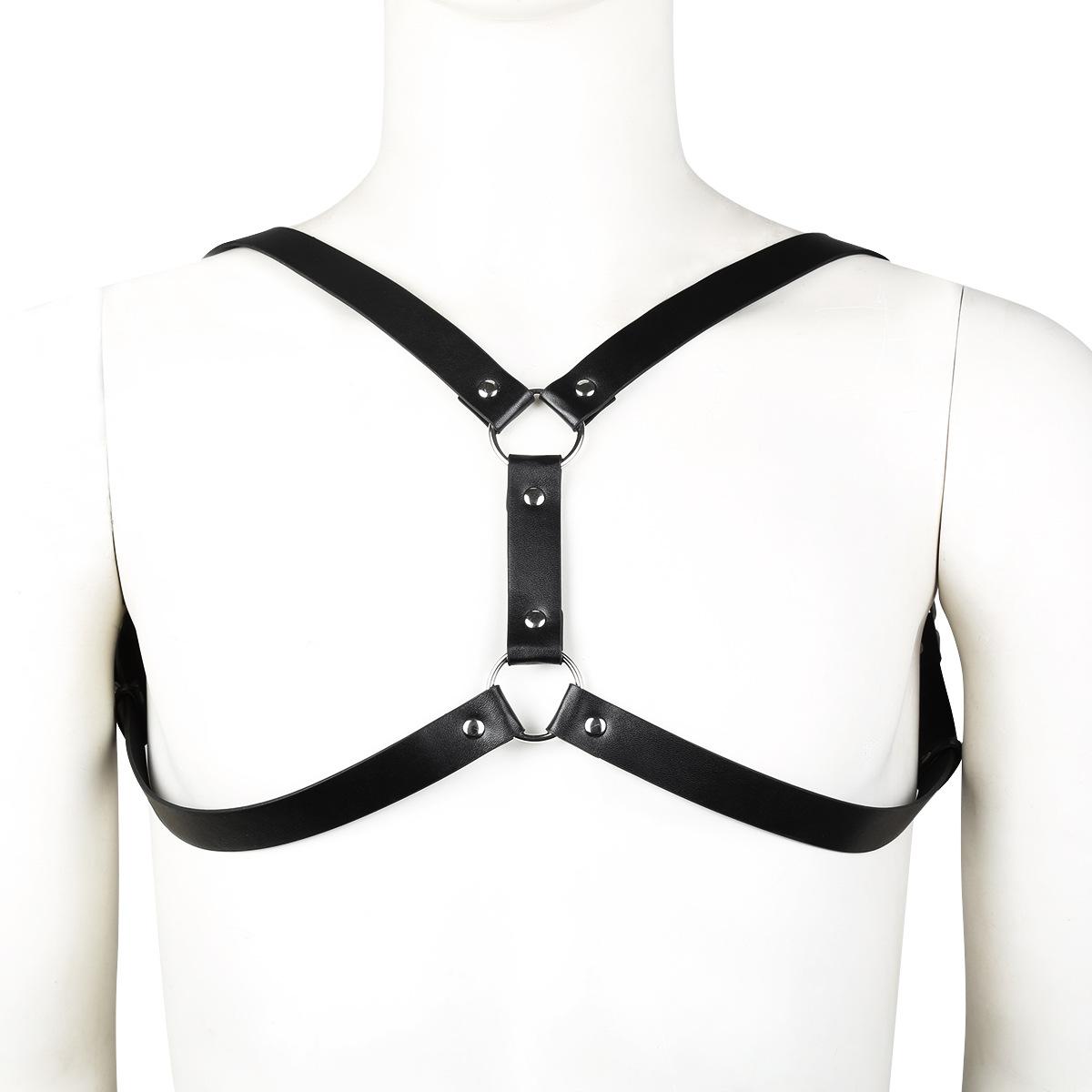 Adjustable Pu Leather Chest Belt Bdsm Bondage Gear For Gay Men Fetish Clothing