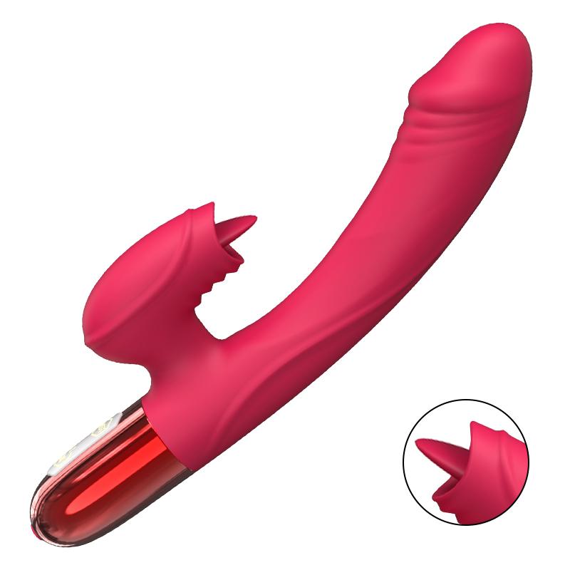 2024 Rabbit Vibrator Rechargeable Silicone Dildo For Woman Vaginal Health G Spot Clitors Massage With Tongue Licking