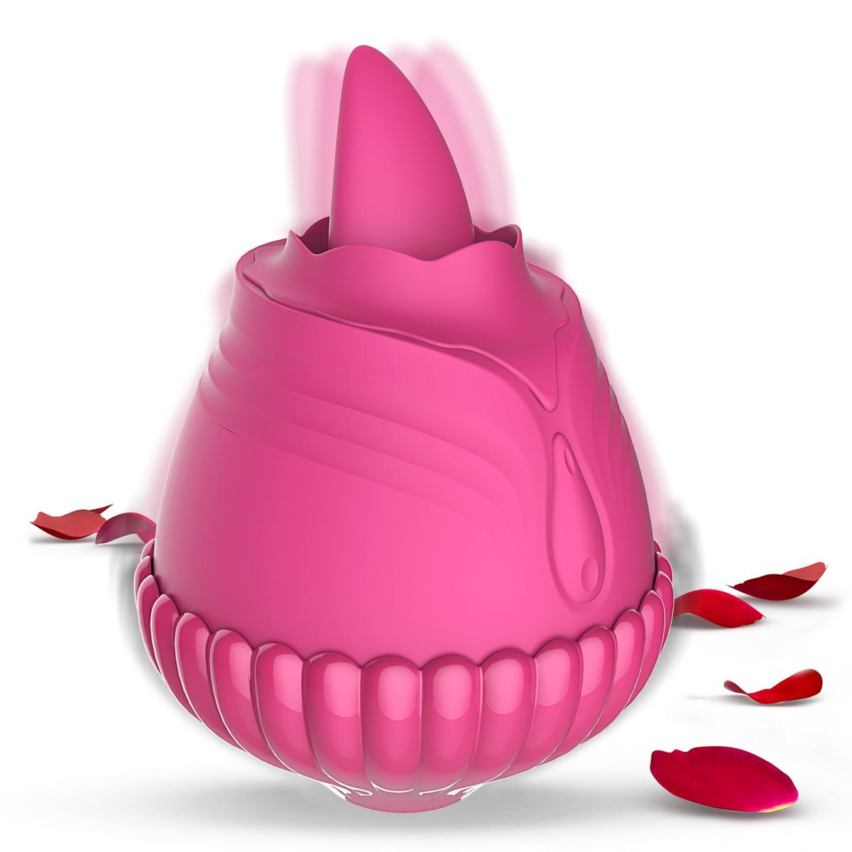 Portable Rose Sucking Vibrator Strong Shock Sucking Teasing Vibrator Rose Vibrator Sex Toy For Women