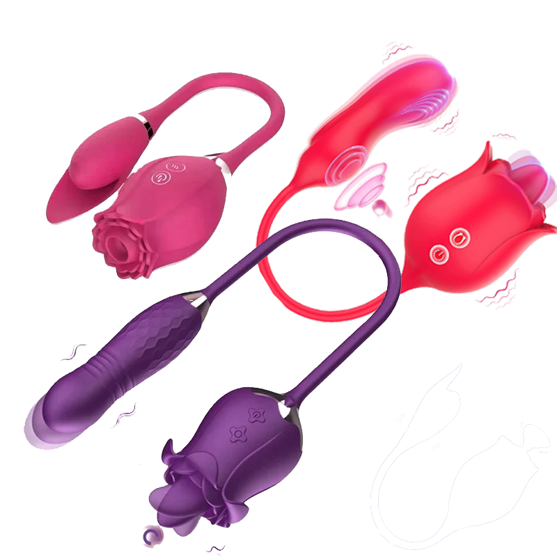 Oem/odm Sexy Toys For Women Adult Sex Rose Vibrator Shaped 10 Inten Red Tongue Licking Dildo Rose Vibrator For Women