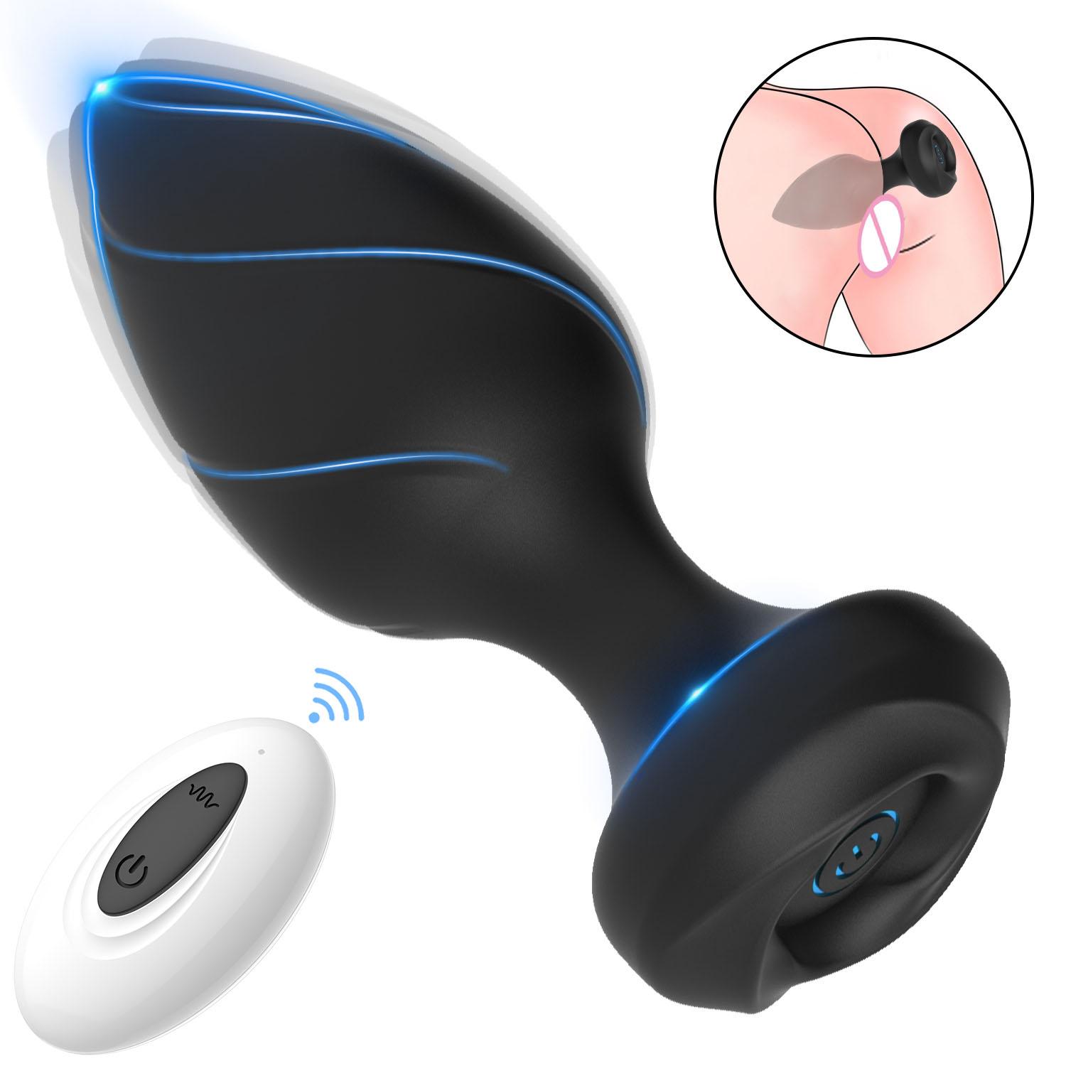 New Remote Control Vibrating Butt Plug Rose Anal Massager Anal Plug Masturbation Sex Toy For Men And Women