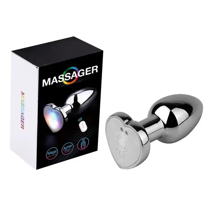 2023 Remote Control Vibrating Heart Butt Plug Colorful Light Anal Massager Anal Plugs Toy Masturbation Sex Toy For Men Women