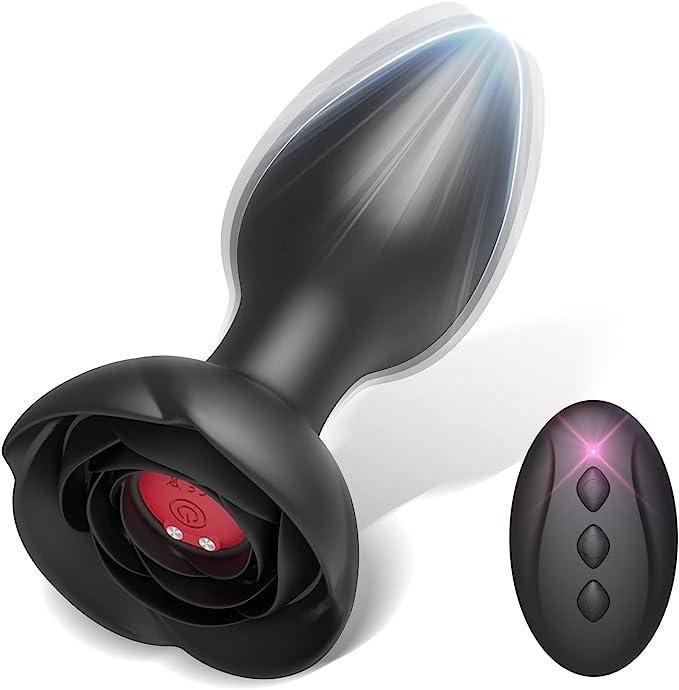 New Remote Control Vibrating Butt Plug App Control Anal Massager Rose Anal Plugs Toy Masturbation Sex Toy For Men Women