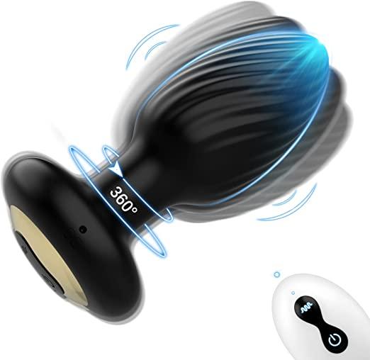 Amazon Hot 7 Mode Rotation Vibrating Butt Plug With Remote Control Anal Toy Juguetes Anales Sex Toys For Male And Women